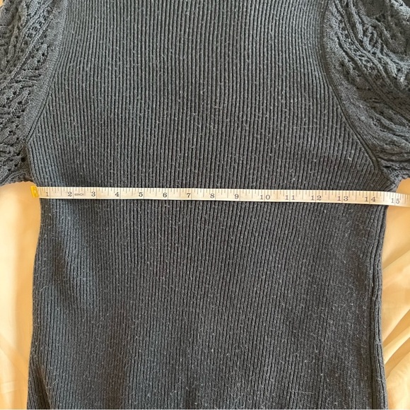 NWOT SPLENDID Palmer Pointelle Sweater in Navy SZ Large - Picture 7 of 7